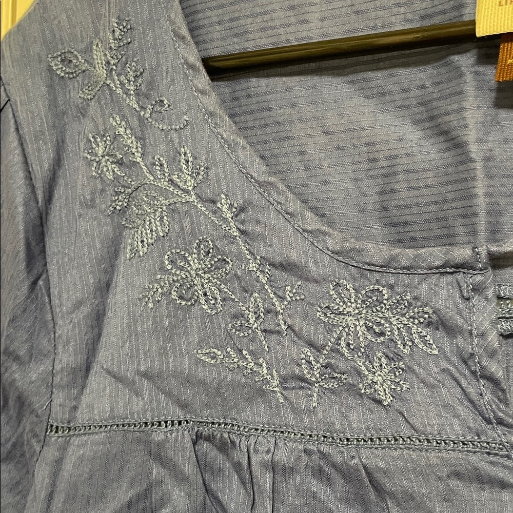Sonoma Blue Embroidered Blouse - Picture 3 of 6